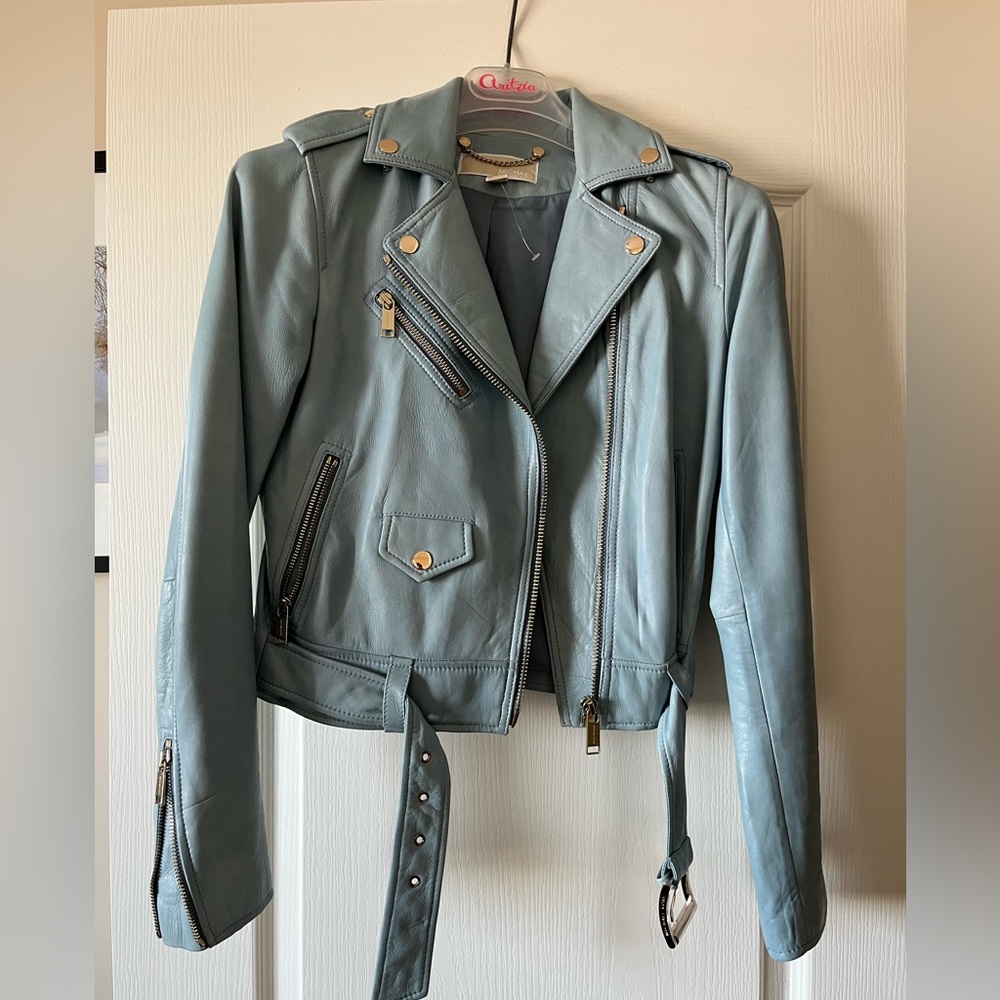 Michael Kors Leather Moto Jeacket